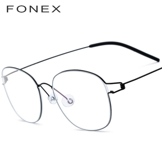 Titanium Glasses Frame Men Prescription Eyeglasses Korean Women New Brand Designer Myopia Optical Frames Screwless Eyewear