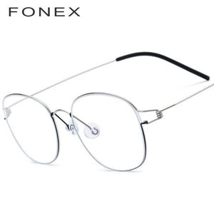 Titanium Glasses Frame Men Prescription Eyeglasses Korean Women New Brand Designer Myopia Optical Frames Screwless Eyewear